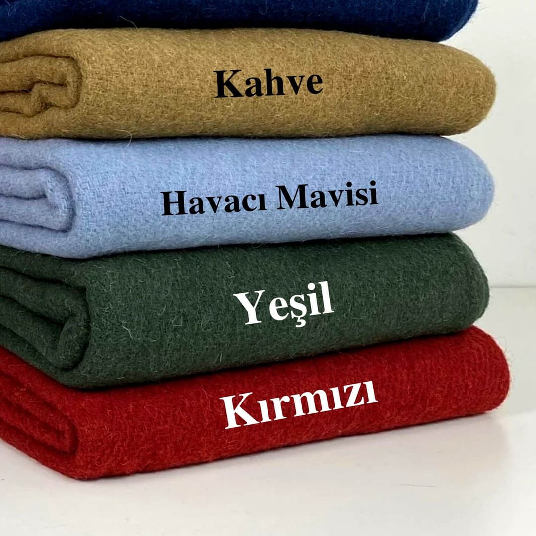 %100 Saf Yün Tek Kişilik Tv Battaniye, Koltuk Örtüsü, Yeşil, 130x170 cm